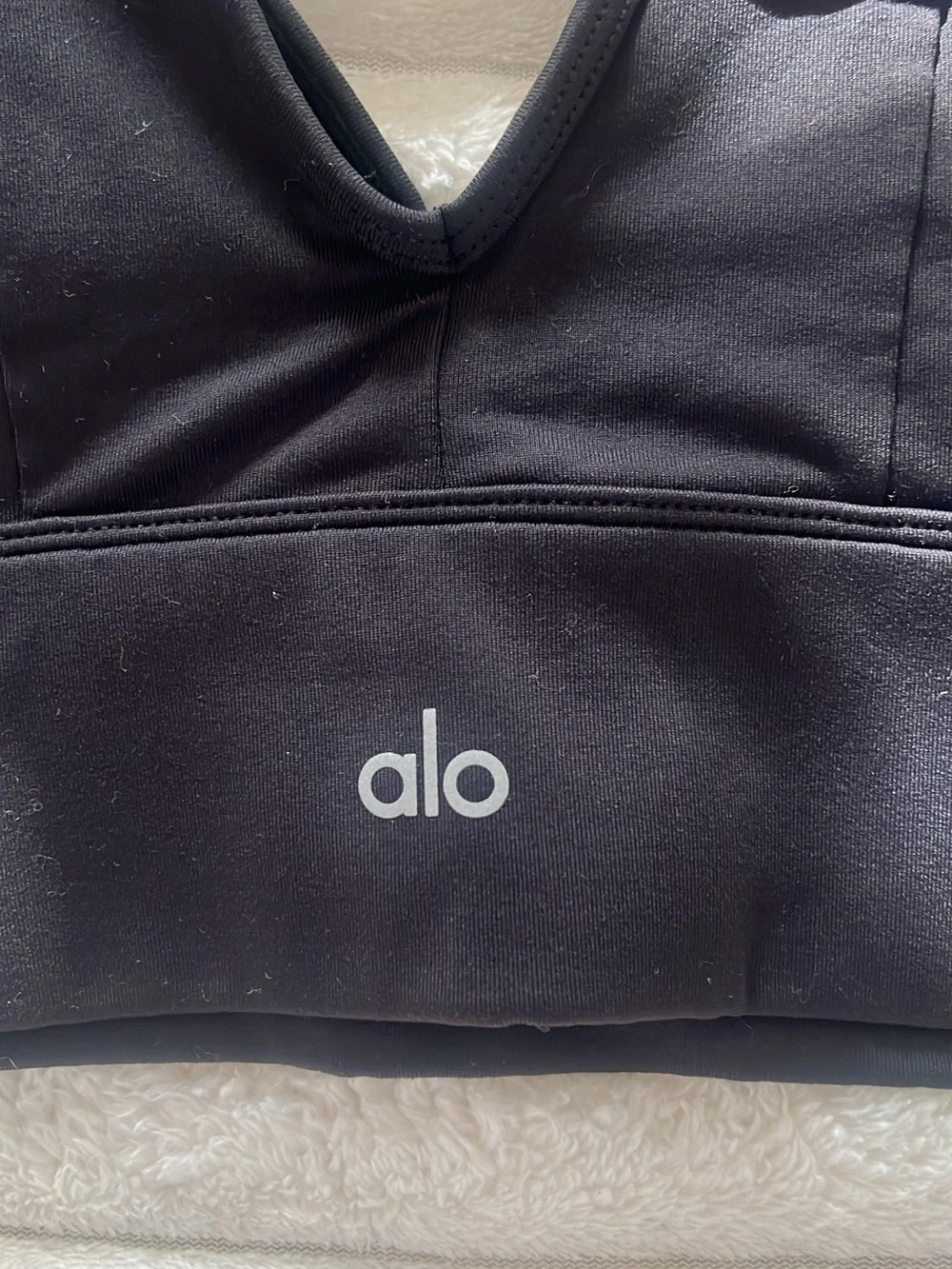 ALO Yoga Black V-Neck Classic Sports Bra